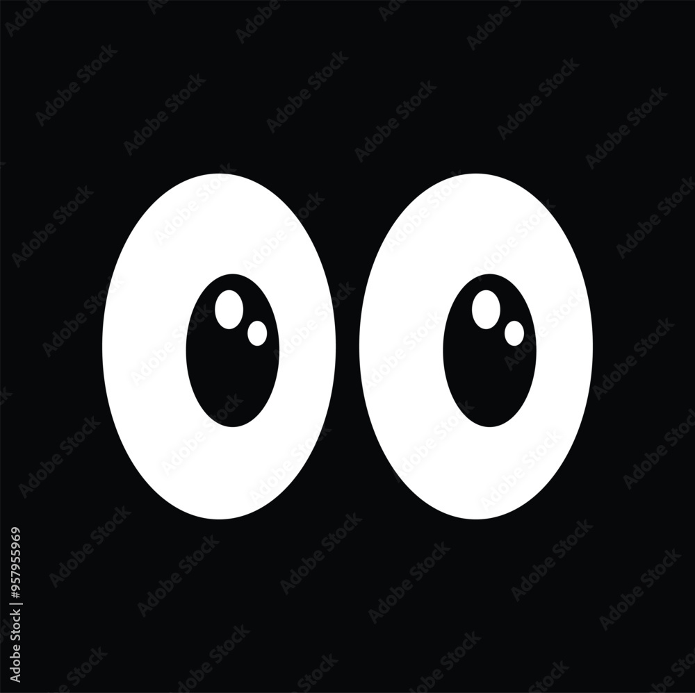 Smile eyes look into the frame. Emoji. A sticker for a chat message. Isolated vector illustration on background. Smile eyes look into the frame. Emoji. A sticker for a chat message. Isolated vector illustration on background.