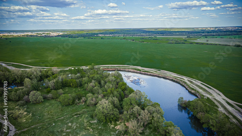 A river in the wild in summer