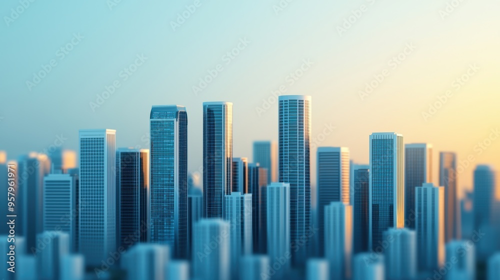 Futuristic Business Park with Holographic Architecture in Urban Development Setting - Technology and Innovation Concept. Futuristic Business Park with Holographic Architecture in Urban Development Setting - Technology and Innovation Concept.