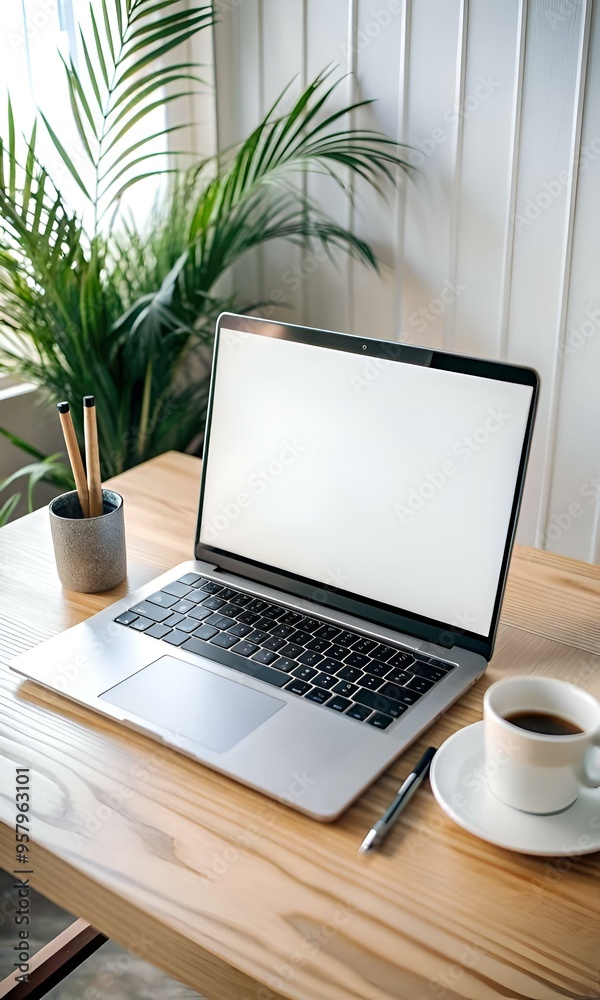 Clean and minimalist mockup of a laptop with a blank screen. perfect for showcasing websites. apps. and designs. Clean and minimalist mockup of a laptop with a blank screen. perfect for showcasing websites. apps. and designs.