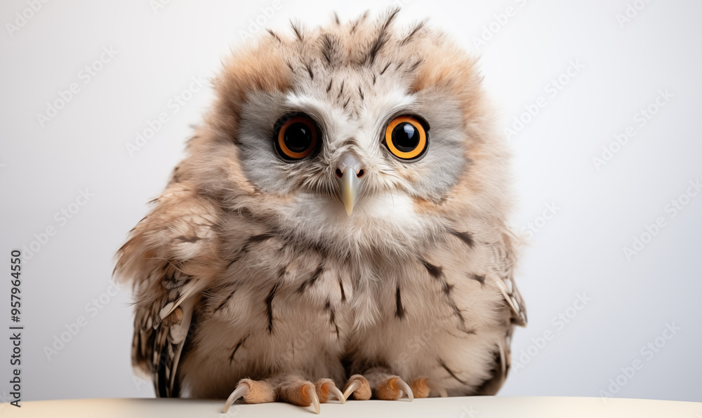 Obraz premium Owl Studio Shot on a Clean Background