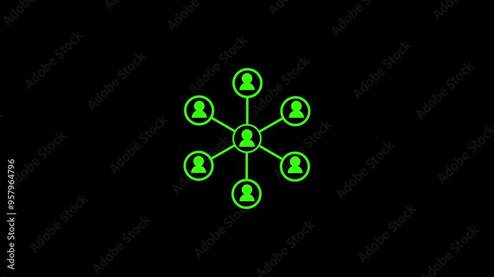 Animation of network of connections with digital icons . digital interface connection. Animation of network of connections with digital icons . digital interface connection.