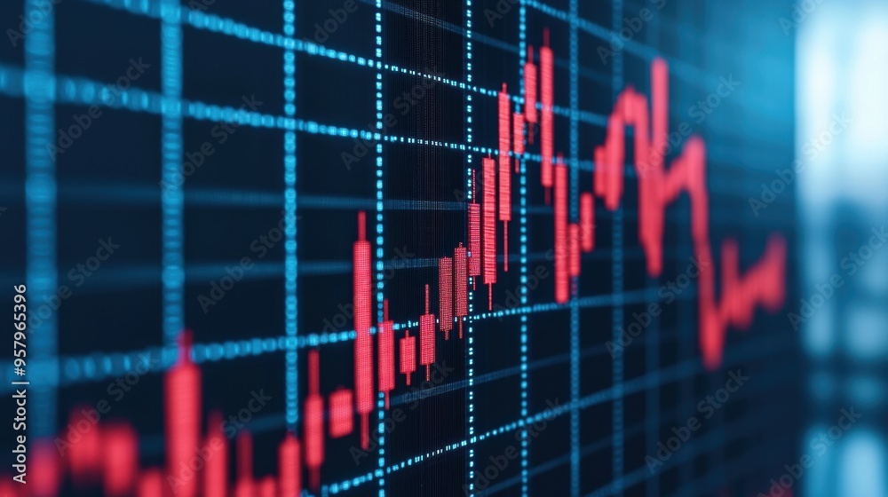 Futuristic Financial Growth in Holographic Charts: Business Development in Ultra HD Office Setting with Copy Space Futuristic Financial Growth in Holographic Charts: Business Development in Ultra HD Office Setting with Copy Space