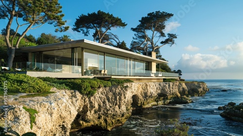 Stunning Luxury Cliffside Villa Overlooking the Serene Ocean