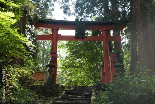 羽黒山の頂上の鳥居