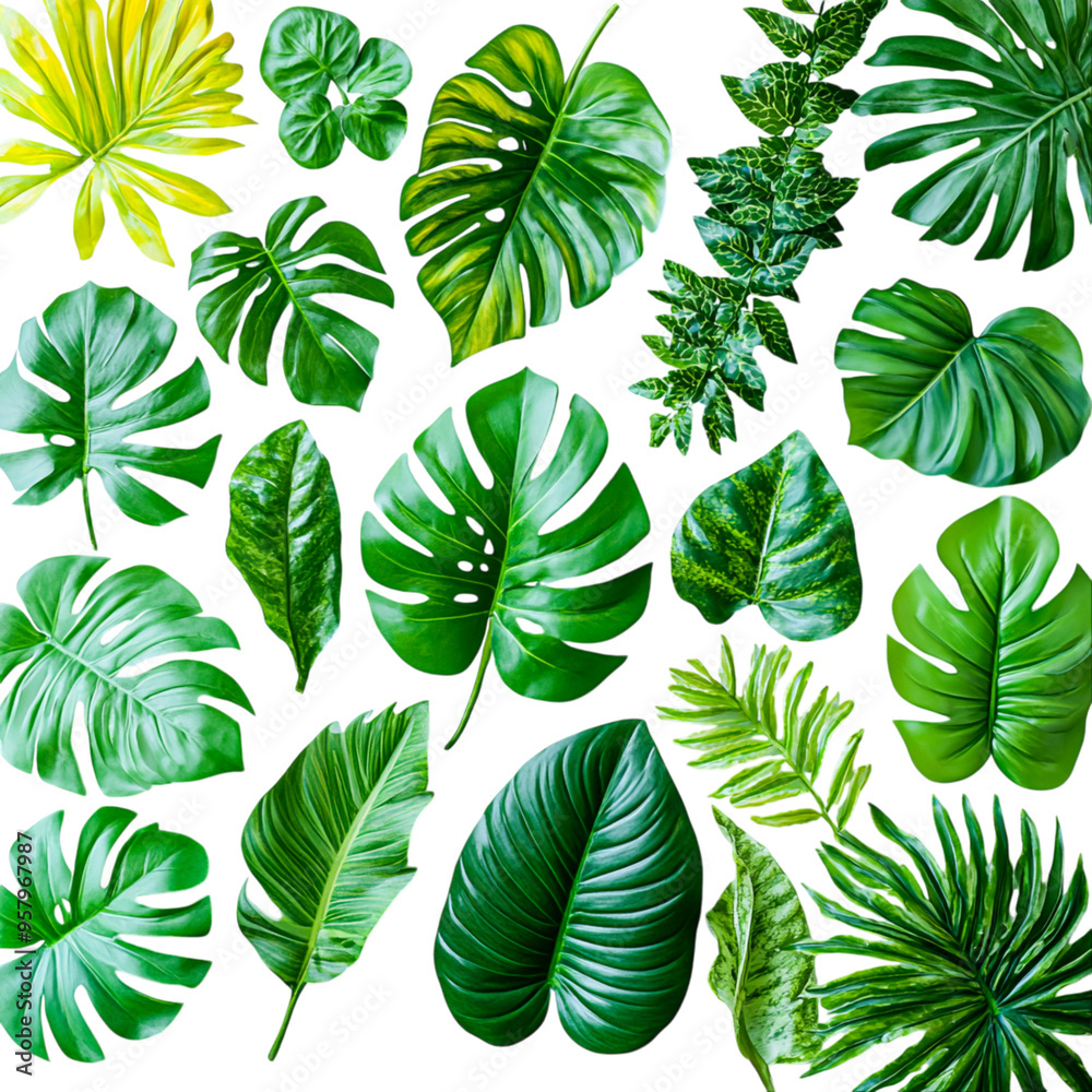 Lush greenery and vibrant blooms in a natural habitat Lush greenery and vibrant blooms in a natural habitat