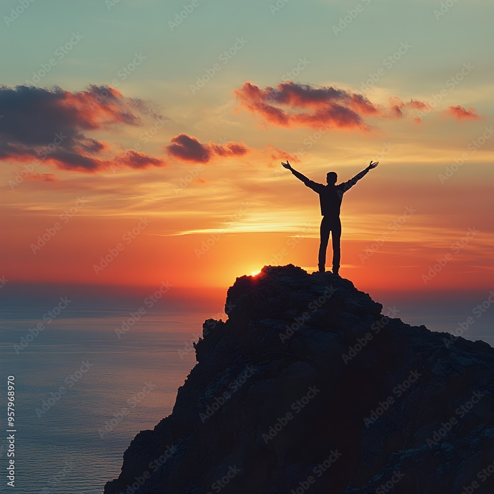 Fototapeta premium Achieving Success Through and Diligence