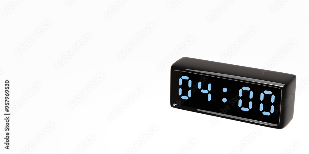 Digital Clock illustration. 3d render. Digital Clock illustration. 3d render.