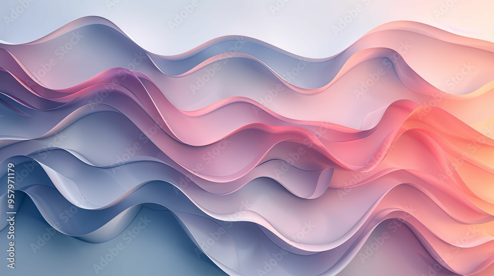 Abstract Background of Intertwined Pink and Blue Waves Abstract Background of Intertwined Pink and Blue Waves