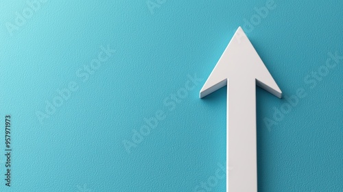 Path to Success - Abstract 3D Arrow Business Strategy with Copy Space for Text, Selective Focus, Ultra HD Concept Illustration