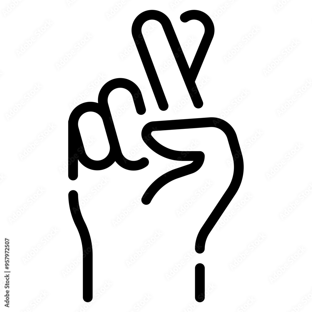 Crossed fingers icon Crossed fingers icon