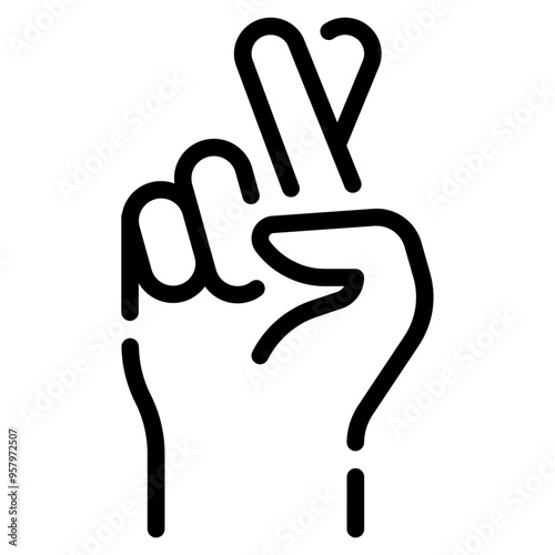 Crossed fingers icon