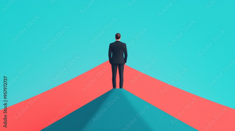 Leading the Way: Corporate Executives on Digital Peak - with Copy Space, Quality Leading the Way: Corporate Executives on Digital Peak - with Copy Space, Quality
