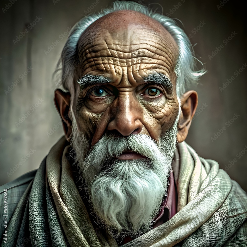A powerful and evocative 3D illustration of an elderly man. his face etched with the stories of a life well lived. A powerful and evocative 3D illustration of an elderly man. his face etched with the stories of a life well lived.