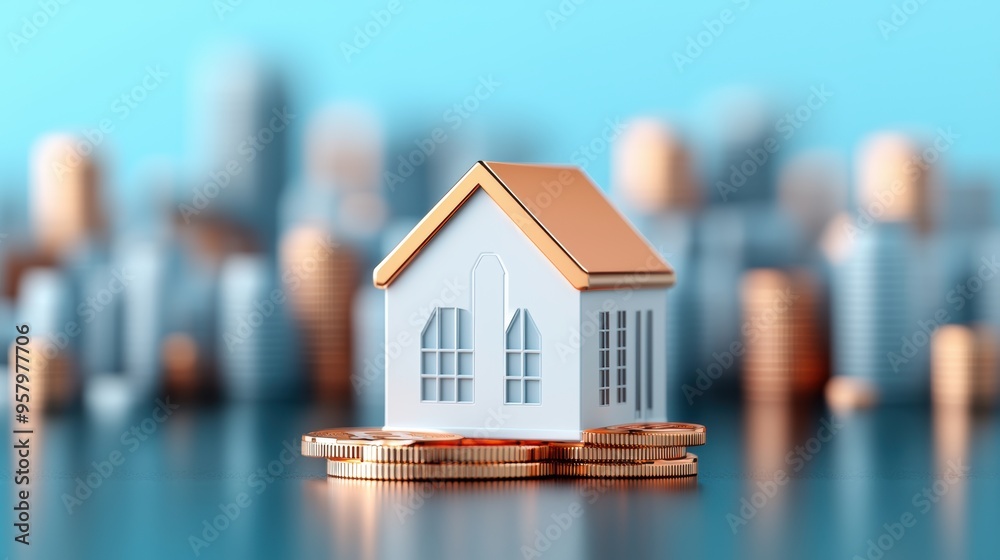 Financial Innovation in Futuristic City with Digital Currency - with Copy Space, Selective Focus, Financial Innovation in Futuristic City with Digital Currency - with Copy Space, Selective Focus,