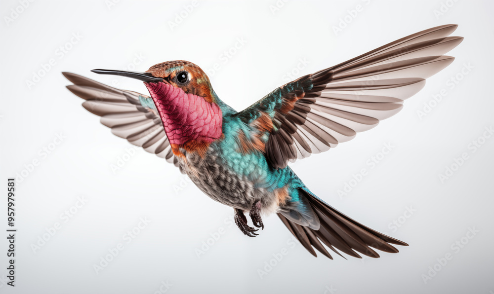 Obraz premium Hummingbird Studio Shot on a Clean Background