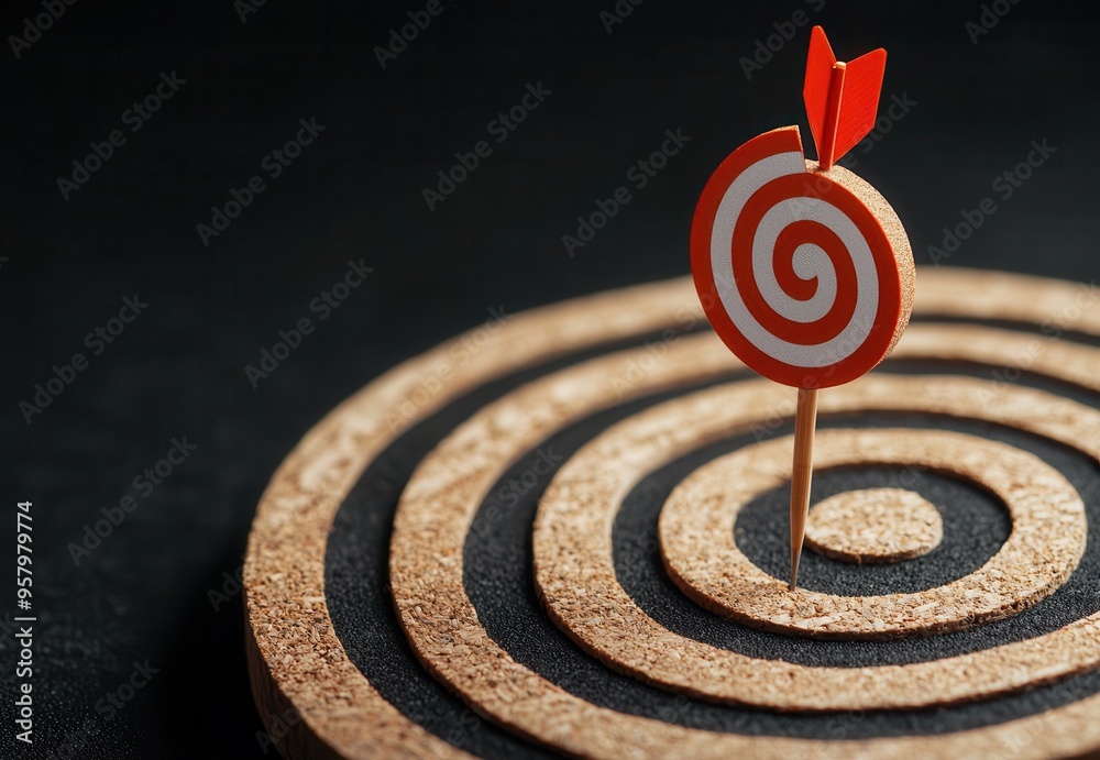 Strategic roadmap with checkpoints leading to a target symbol, representing the achievement of business goals, strategic roadmap, goal achievement Strategic roadmap with checkpoints leading to a target symbol, representing the achievement of business goals, strategic roadmap, goal achievement