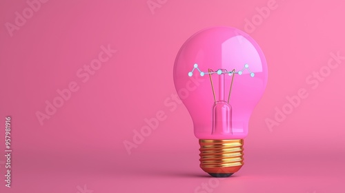 Illuminating Business Innovation Concept with Connected Gears in - Copy Space for Text