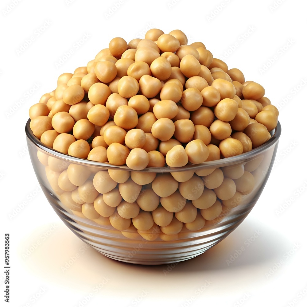 A realistic 3D illustration of a bowl filled with chickpeas. perfect for adding a touch of culinary realism to your designs. A realistic 3D illustration of a bowl filled with chickpeas. perfect for adding a touch of culinary realism to your designs.
