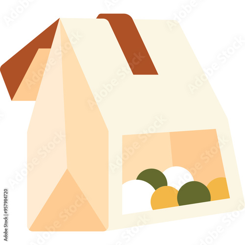 Food In Container Illustration