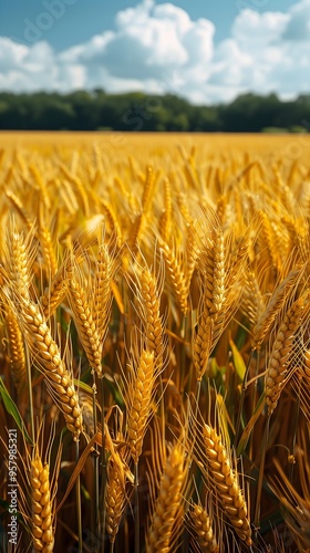 Corn field background, copy space, banner style