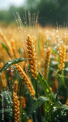 Corn field background, copy space, banner style