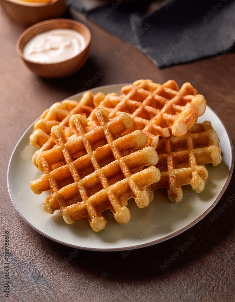 Crispy potato waffles fries Crispy potato waffles fries