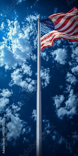 USA flag, voting, banner