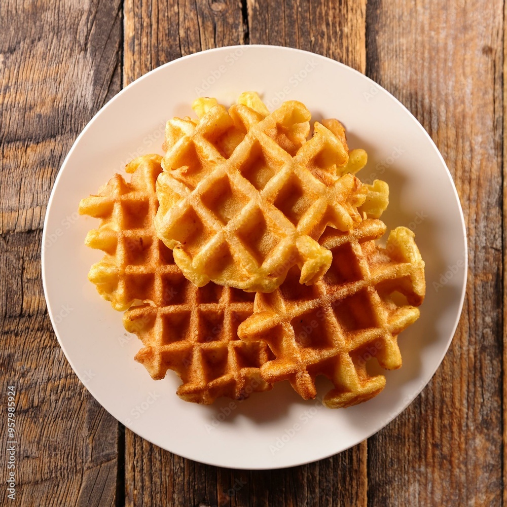 Crispy potato waffles fries Crispy potato waffles fries