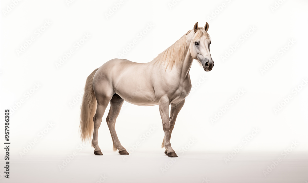 White Horse Studio Shot on a Clean Background White Horse Studio Shot on a Clean Background