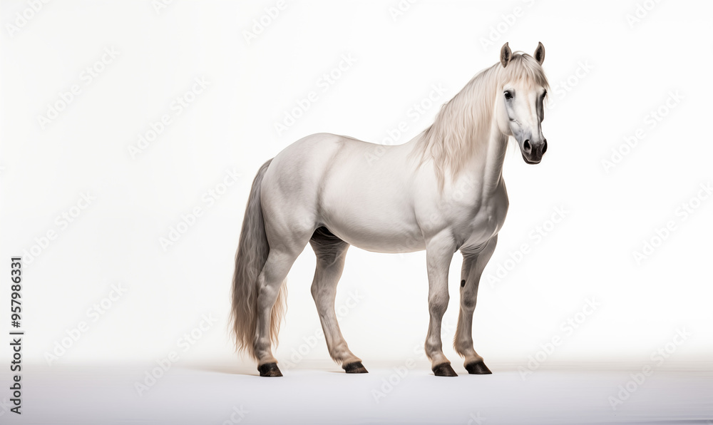 White Horse Studio Shot on a Clean Background White Horse Studio Shot on a Clean Background