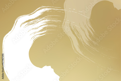 筆　墨　和柄　背景