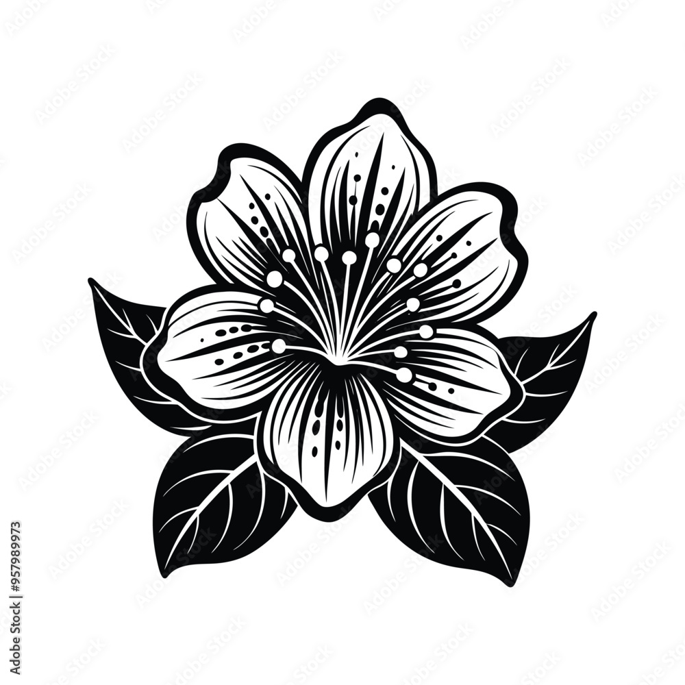 Fototapeta premium Golden Shower Flower. Cassia Fistula Icon Thai National Floral Element