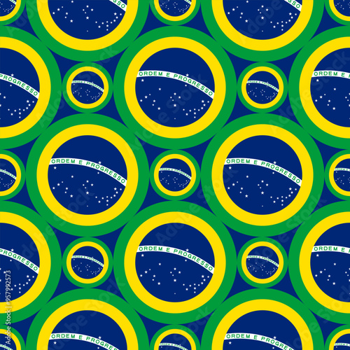 brazilian pattern design. circle background. vector illustration