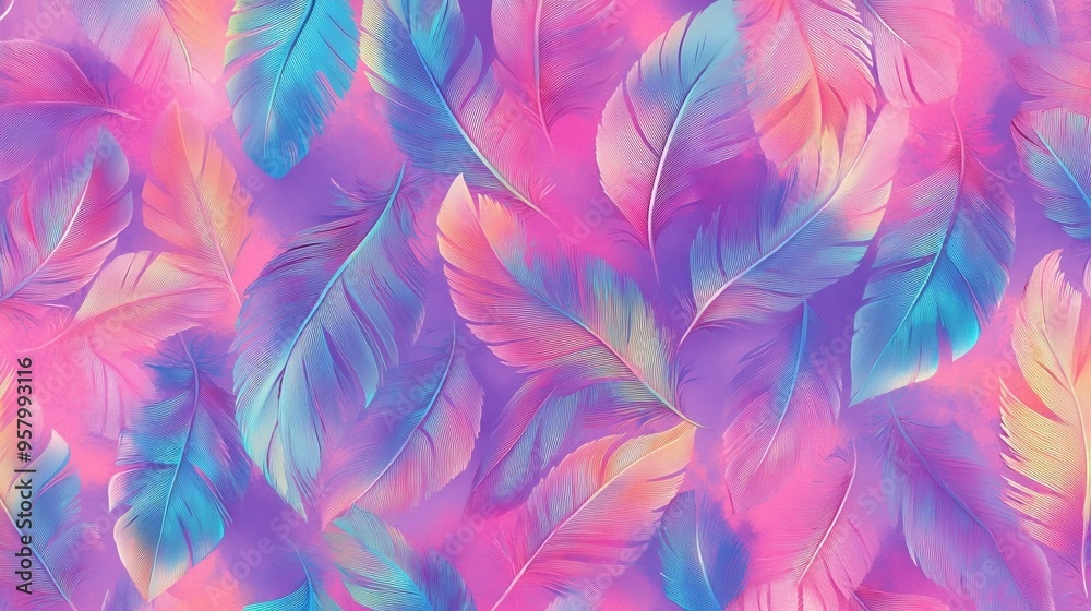 Vibrant pastel-colored feathers in blue, pink, and purple hues arranged on a soft purple background, creating a dreamy, artistic pattern.
Vibrant pastel-colored feathers in blue, pink, and purple hues arranged on a soft purple background, creating a dreamy, artistic pattern.