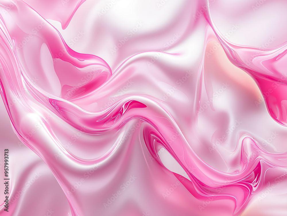 Obraz premium fluid composition featuring vibrant and pastel liquids flowing together in a dynamic and energetic pattern,