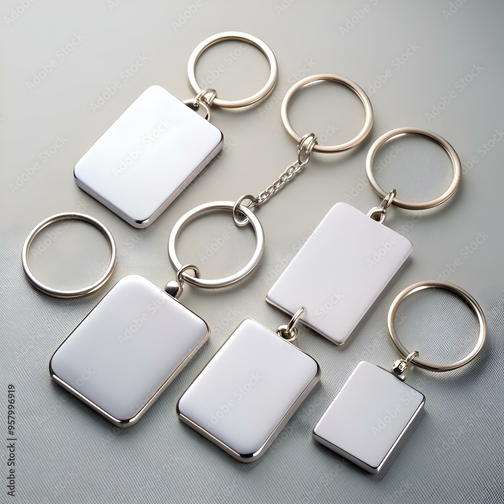 A set of blank metal keychains with various sizes and styles. perfect for branding. personalization. or promotional use. A set of blank metal keychains with various sizes and styles. perfect for branding. personalization. or promotional use.