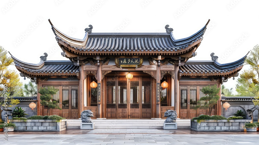 Illustration Of China Landmarks, Generative AI Illustration Of China Landmarks, Generative AI