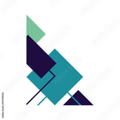 Modern corner shape geometric vector element