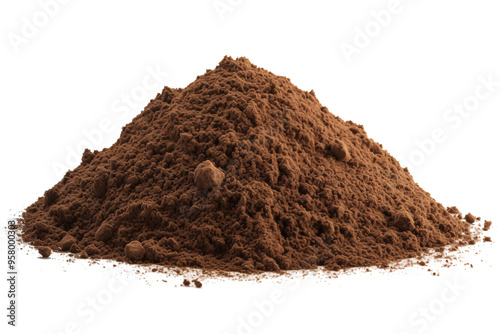 Pile of soil scattered isolated