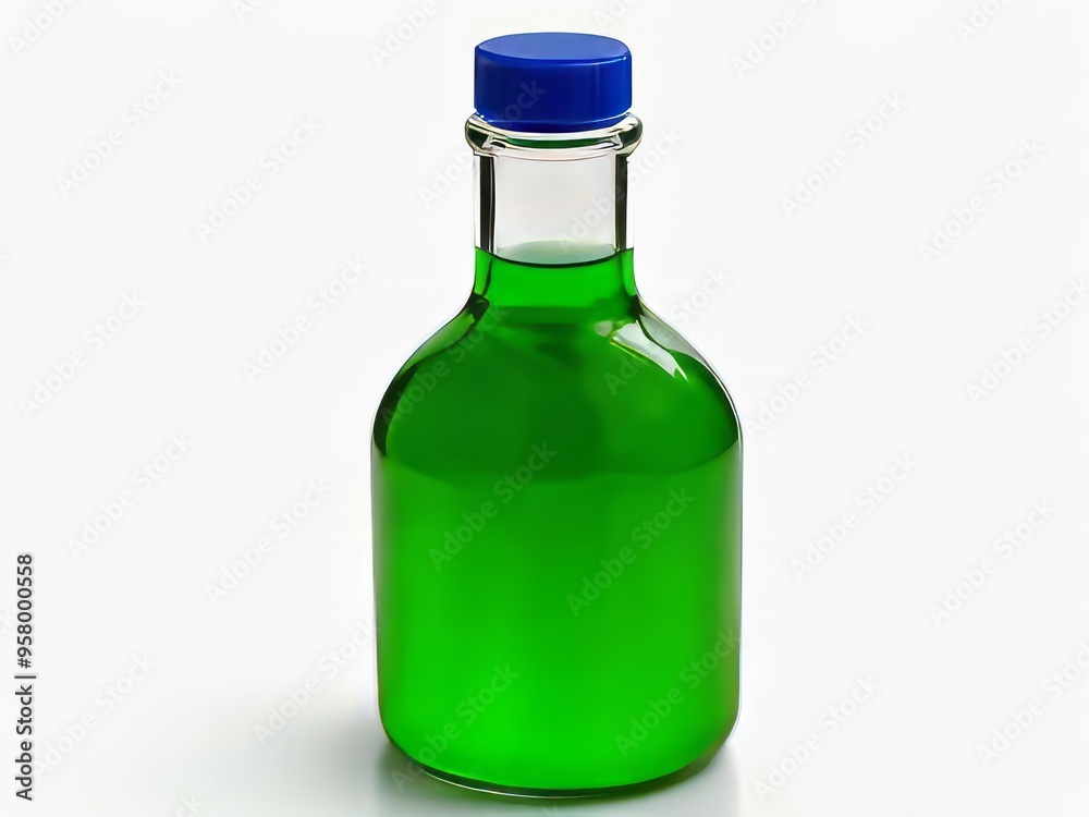 bote con líquido de color verde bote con líquido de color verde