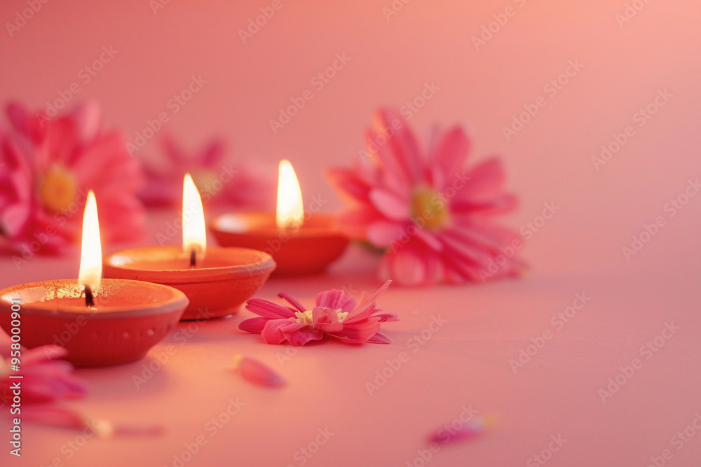 Beautiful greeting card with bright holiday composition for happy and celebrate Diwali Beautiful greeting card with bright holiday composition for happy and celebrate Diwali