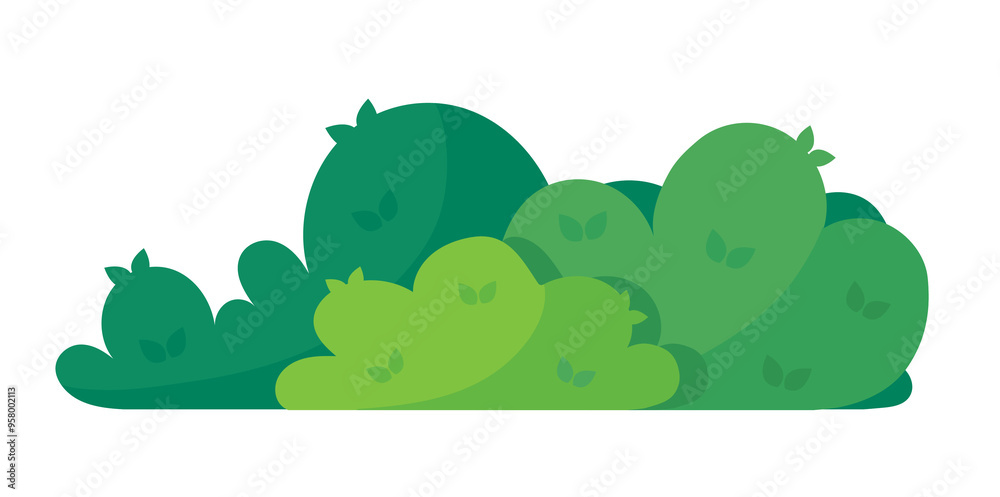 Fototapeta premium Green bush blossom. grass bush
