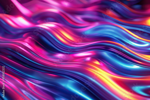 Wallpaper Mural Beautiful texture surface neon wave, design natural abstract background Torontodigital.ca