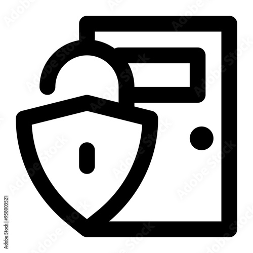 backdoor, trapdoor, unauthorized, access, cyber security outline icon