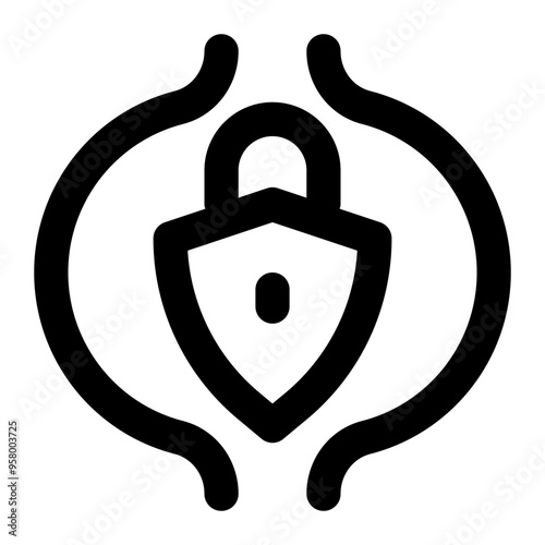 containment, keeping, containing, protecting, cyber security outline icon