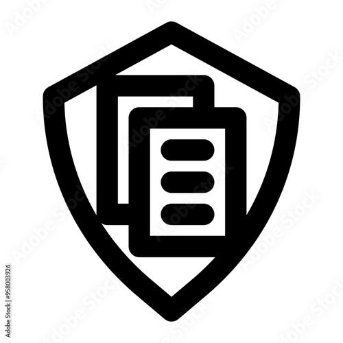 data encryption, safeguard, data, protecting, cyber security outline icon