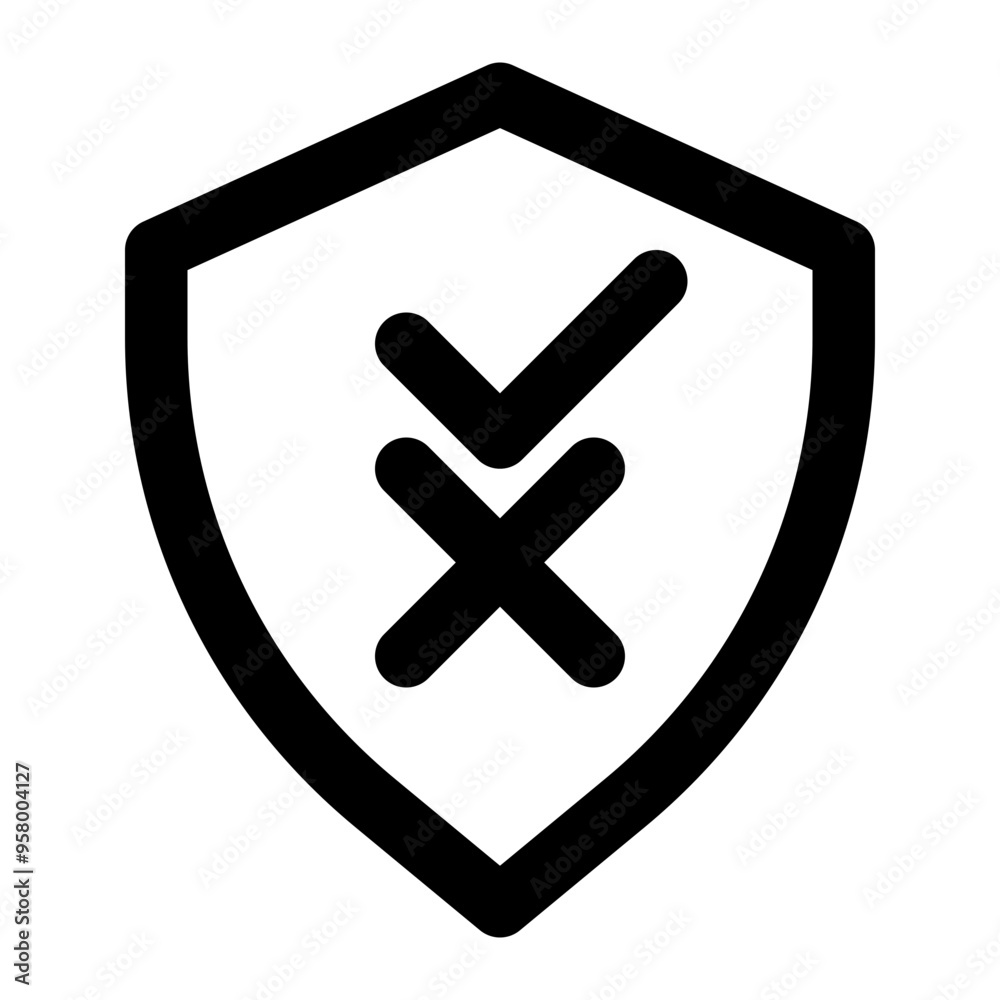 Fototapeta premium false positive, incorrect, false, failure, cyber security outline icon