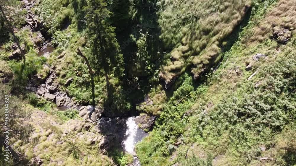 A beautiful mountain spring between the mountains
