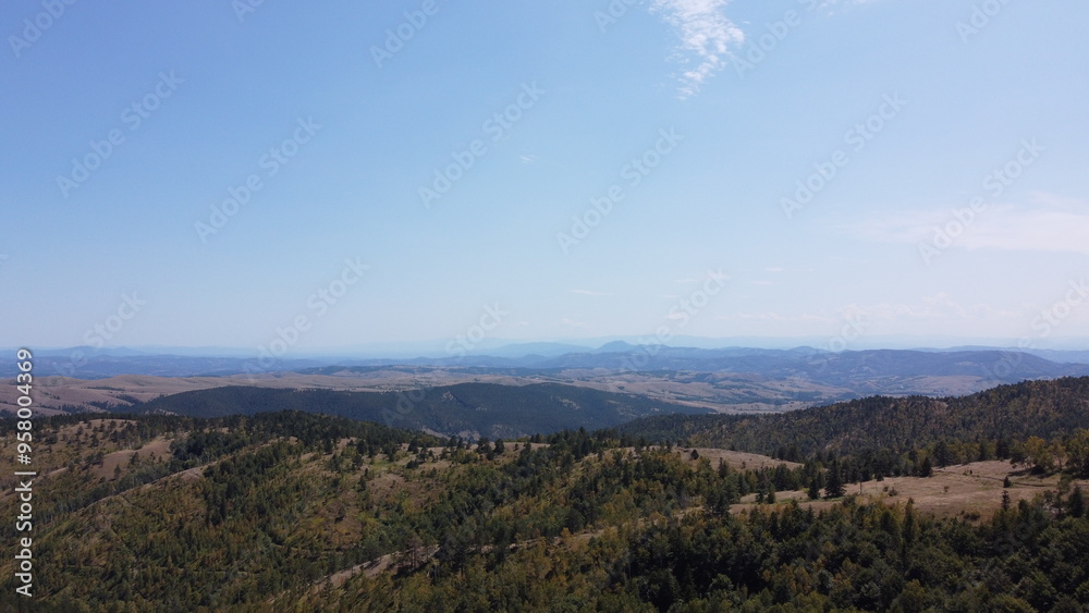 Very beautiful wooded mountain peaks Very beautiful wooded mountain peaks